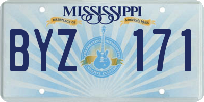 MS license plate BYZ171