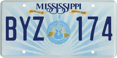 MS license plate BYZ174