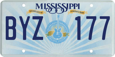MS license plate BYZ177