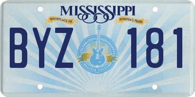 MS license plate BYZ181