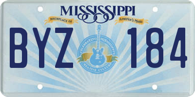 MS license plate BYZ184