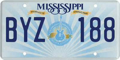 MS license plate BYZ188