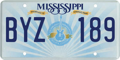 MS license plate BYZ189
