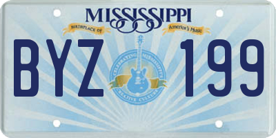 MS license plate BYZ199