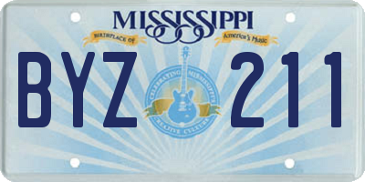 MS license plate BYZ211