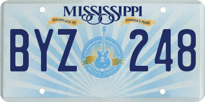 MS license plate BYZ248