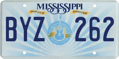 MS license plate BYZ262