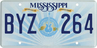 MS license plate BYZ264