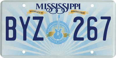 MS license plate BYZ267