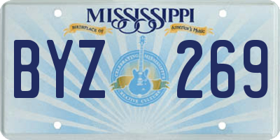 MS license plate BYZ269