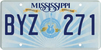 MS license plate BYZ271