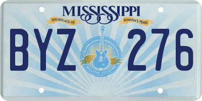 MS license plate BYZ276
