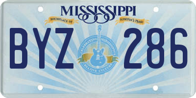 MS license plate BYZ286