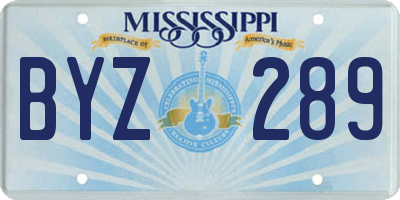MS license plate BYZ289