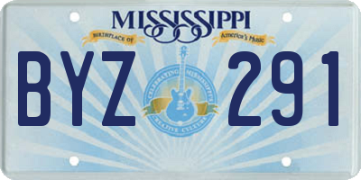 MS license plate BYZ291