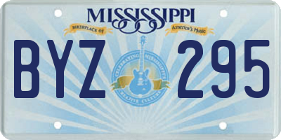 MS license plate BYZ295