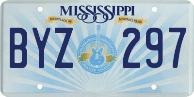 MS license plate BYZ297