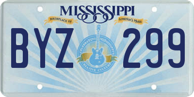 MS license plate BYZ299