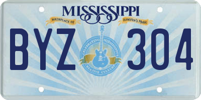 MS license plate BYZ304