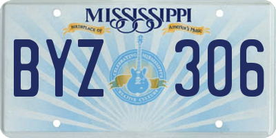 MS license plate BYZ306