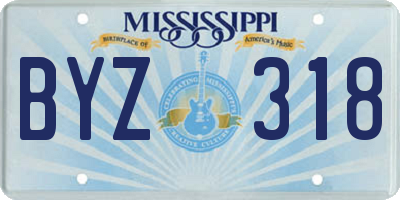 MS license plate BYZ318