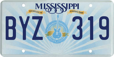 MS license plate BYZ319