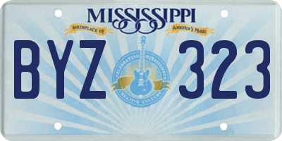 MS license plate BYZ323