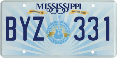 MS license plate BYZ331