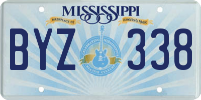 MS license plate BYZ338
