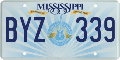 MS license plate BYZ339
