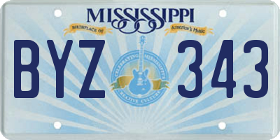 MS license plate BYZ343