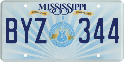MS license plate BYZ344