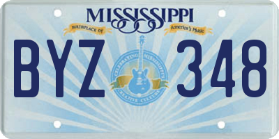 MS license plate BYZ348
