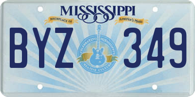 MS license plate BYZ349