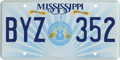 MS license plate BYZ352