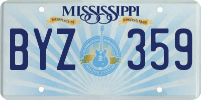MS license plate BYZ359