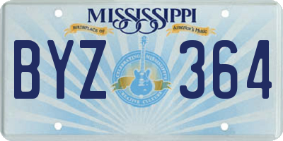 MS license plate BYZ364