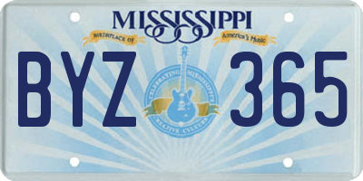 MS license plate BYZ365