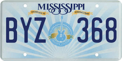 MS license plate BYZ368