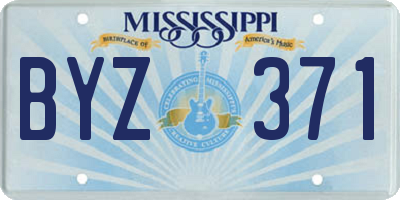 MS license plate BYZ371