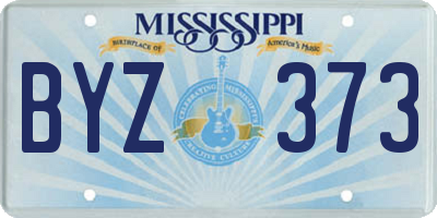 MS license plate BYZ373