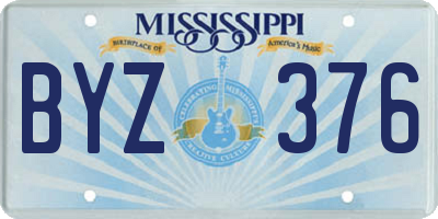 MS license plate BYZ376