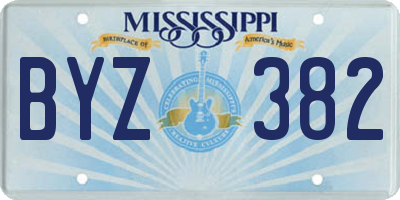 MS license plate BYZ382