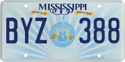 MS license plate BYZ388