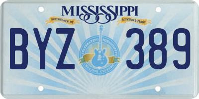 MS license plate BYZ389