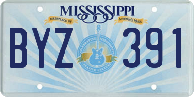 MS license plate BYZ391