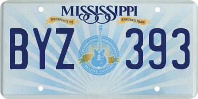 MS license plate BYZ393