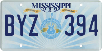 MS license plate BYZ394
