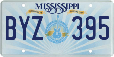 MS license plate BYZ395
