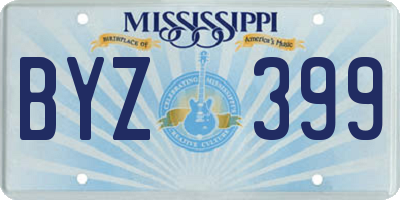 MS license plate BYZ399
